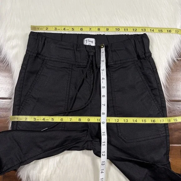 Bevy Flog Women's Size 25 Black Gaya Drawstring Cargo Jogger Pull On Pants - Picture 4 of 11